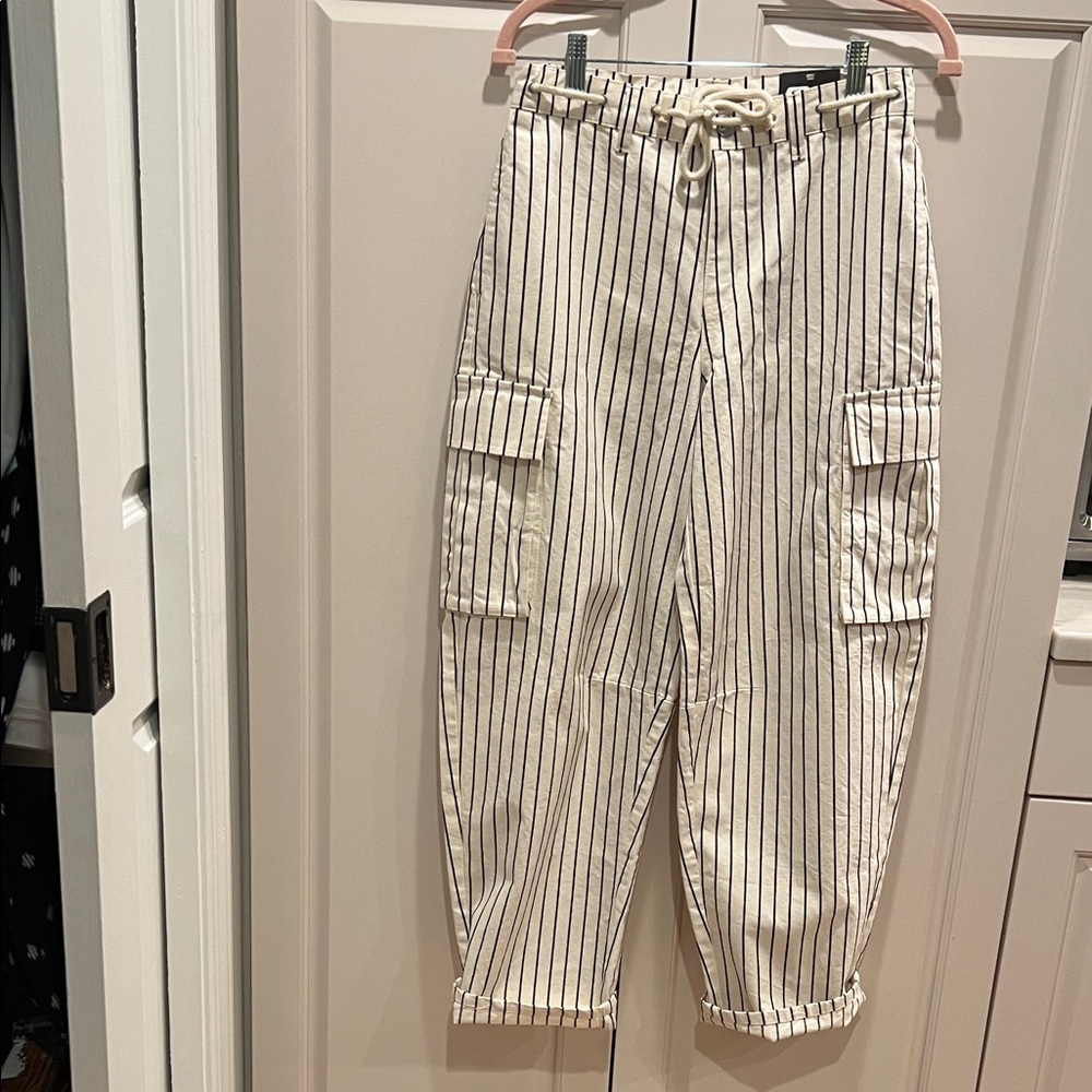 Classic Striped Cargo Pants for Women